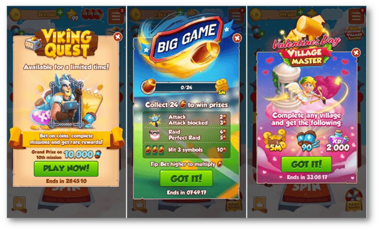 List of all Coin Master events